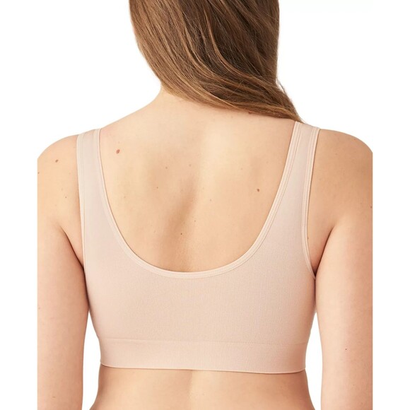 Wacoal B-Smooth Bralette Bra Sz 34 Pink Pullover Wireless Removable Pads 835275 - Picture 2 of 6